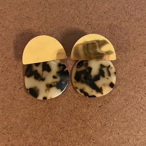 J Crew Tortoise Shell Statement Earrings